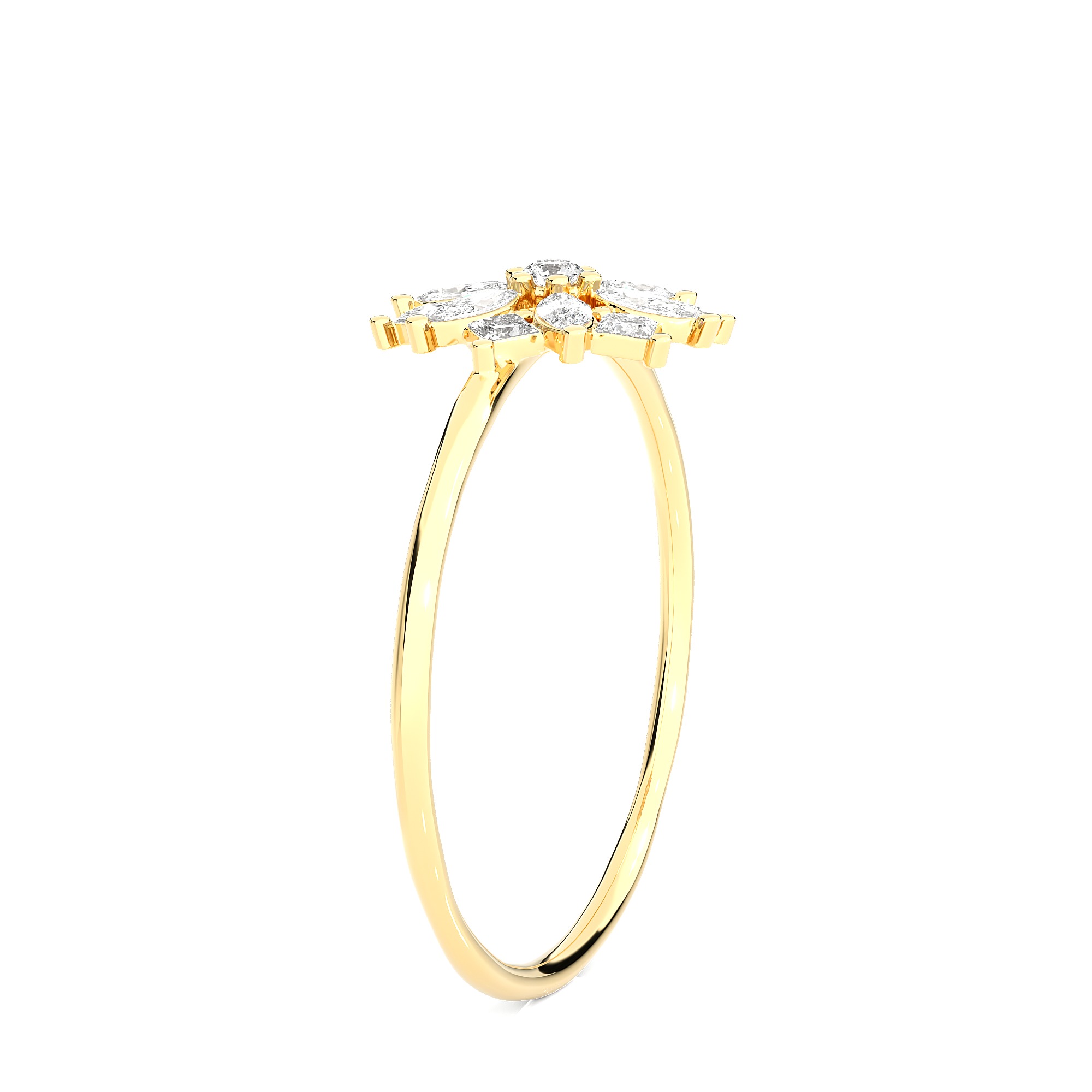 Light Minimalist Diamond Ring 3D print model_8