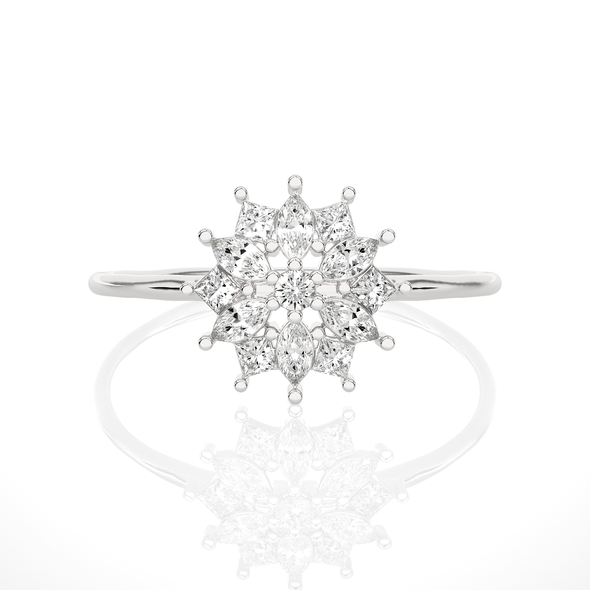 Light Minimalist Diamond Ring 3D print model_1