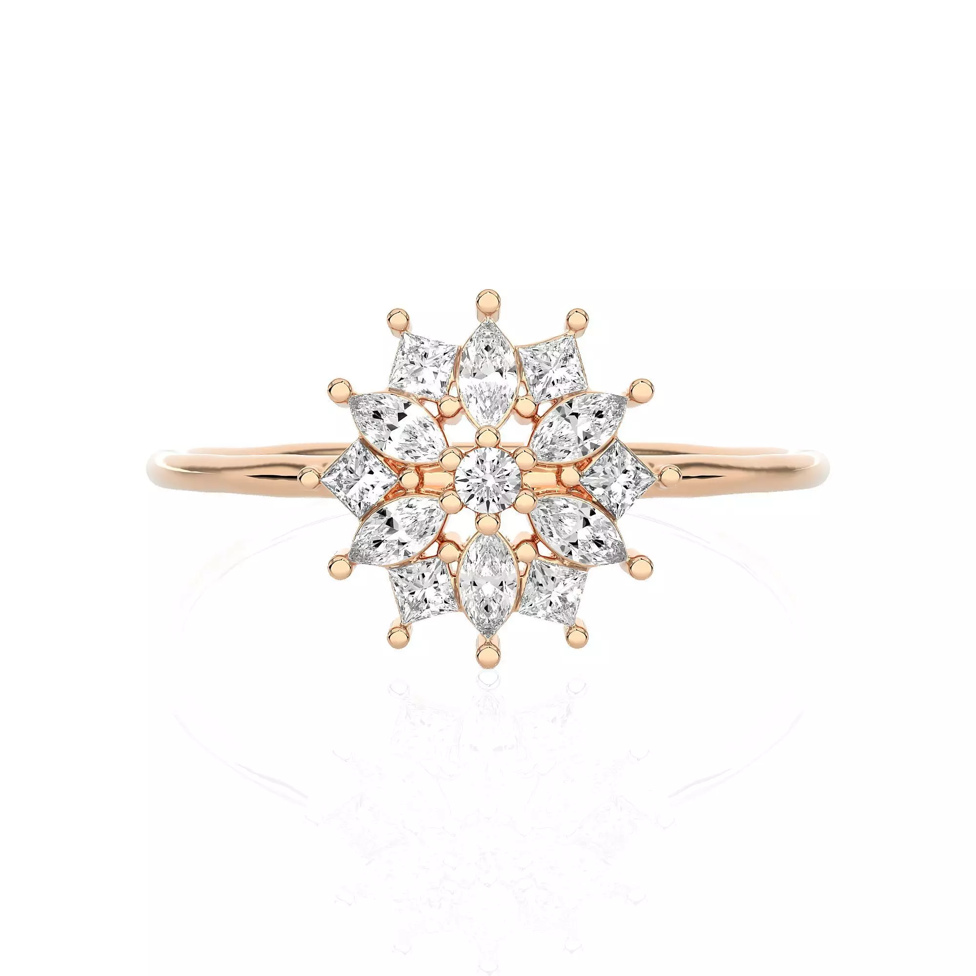 Light Minimalist Diamond Ring 3D print model_0