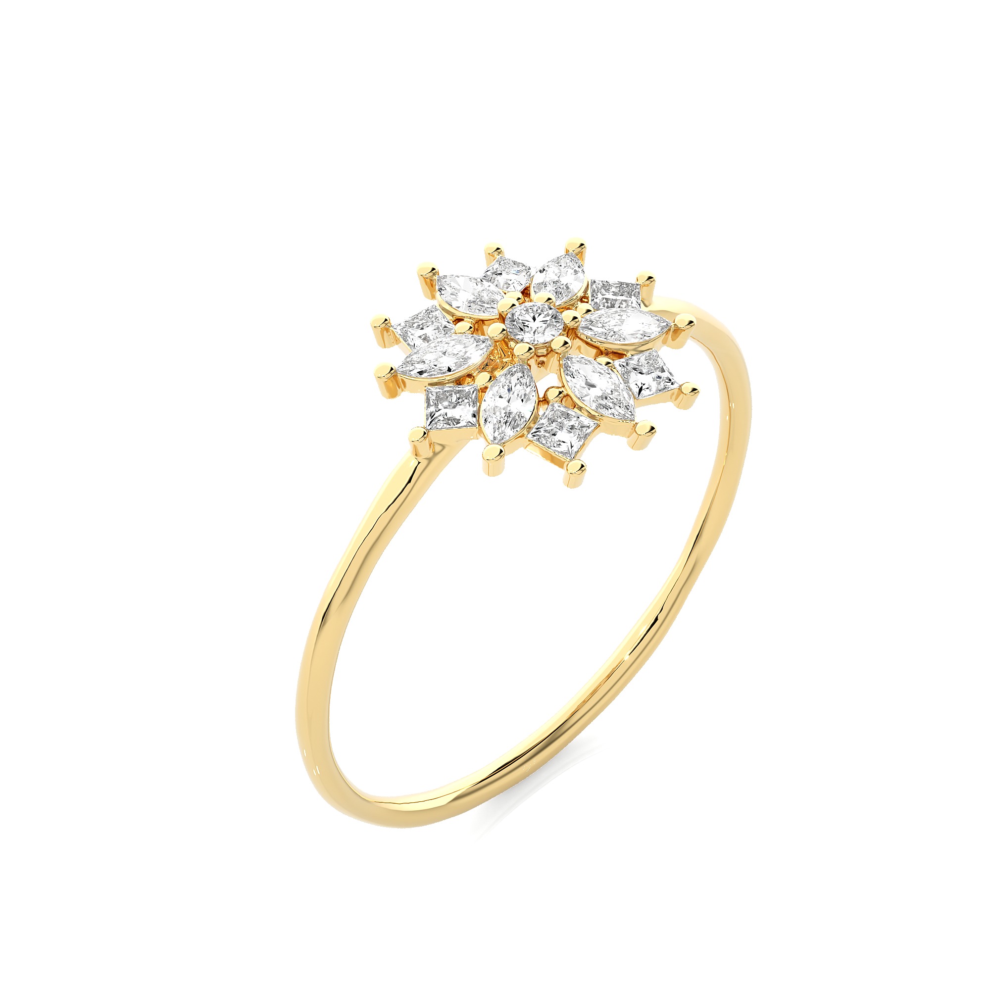 Light Minimalist Diamond Ring 3D print model_6