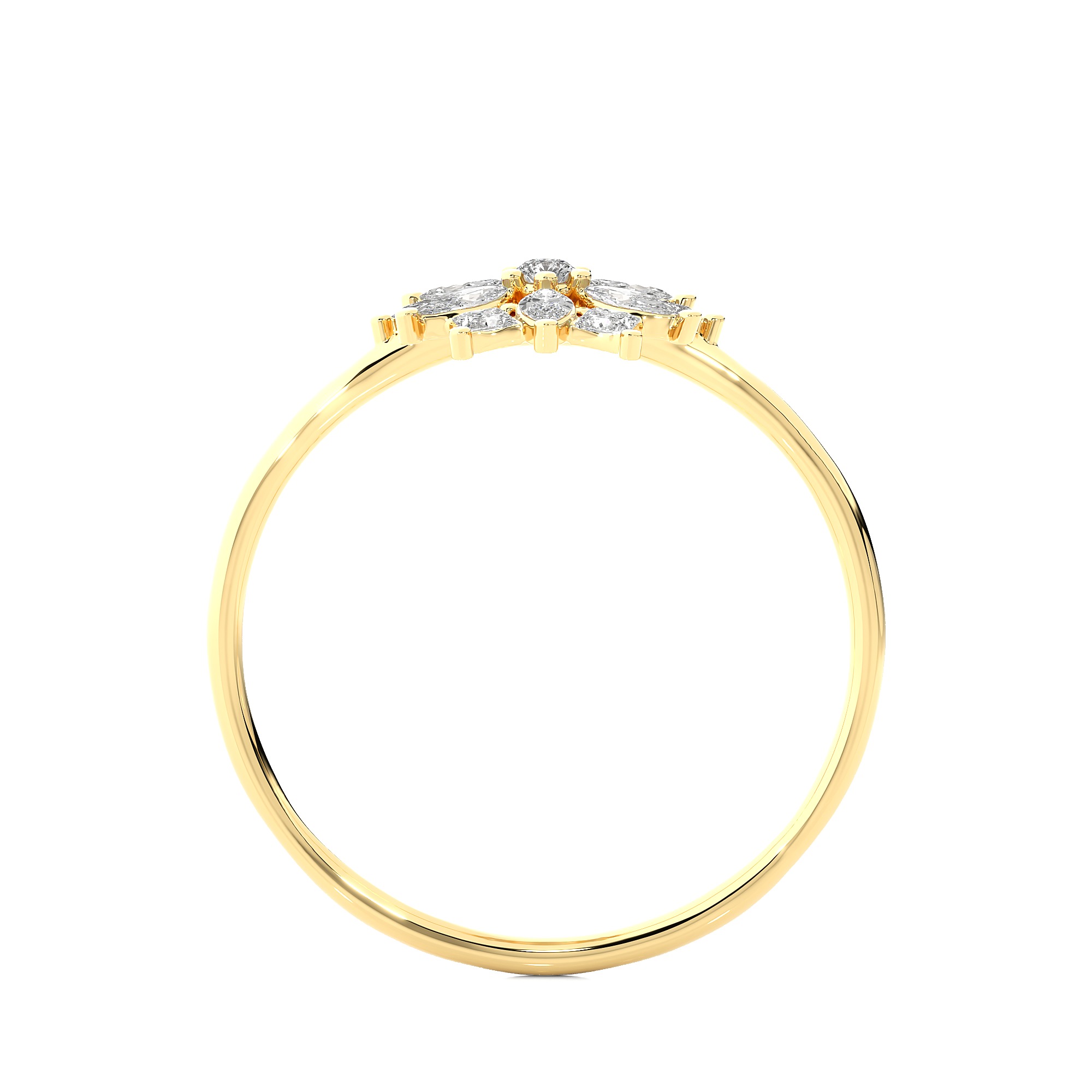 Light Minimalist Diamond Ring 3D print model_12