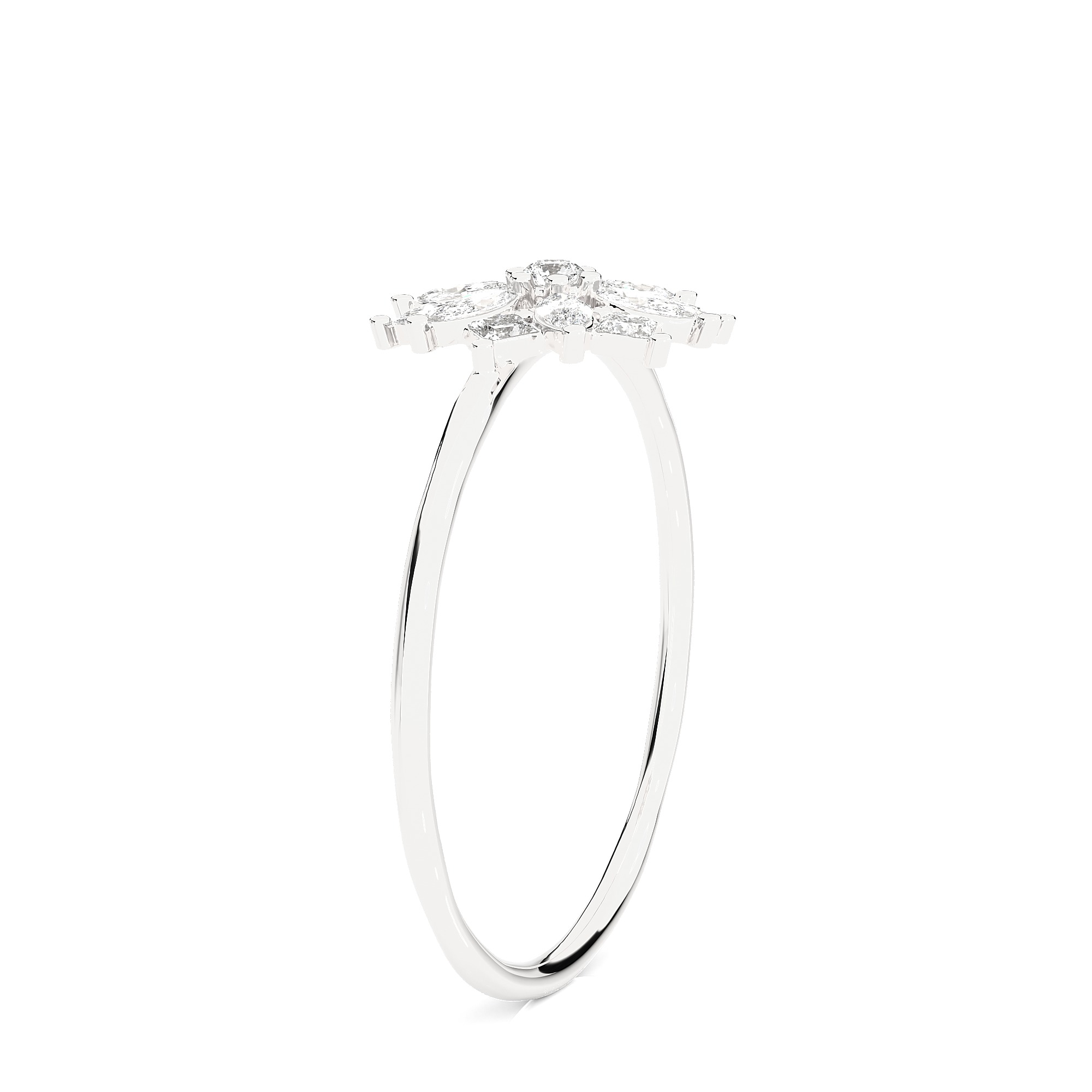 Light Minimalist Diamond Ring 3D print model_9