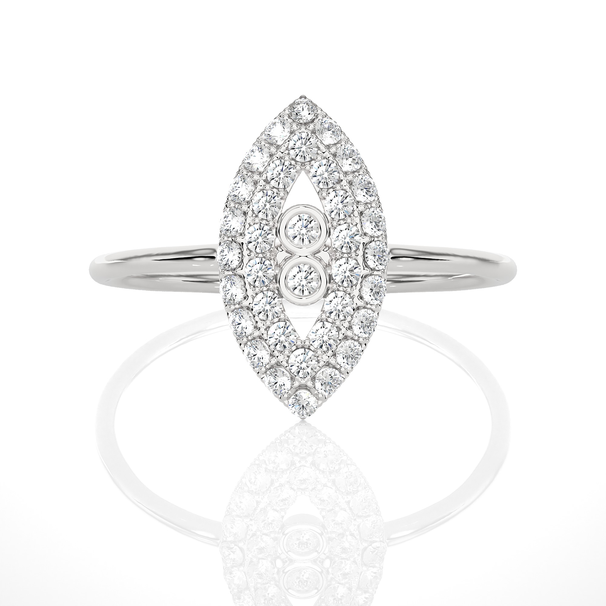 Light Minimalist Diamond Ring 3D print model_11