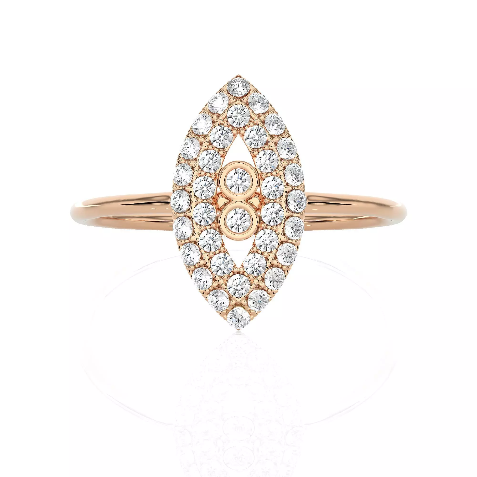 Light Minimalist Diamond Ring 3D print model_0