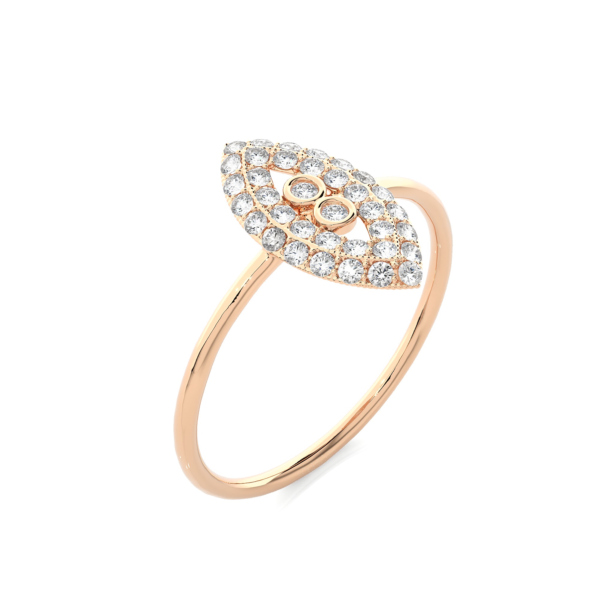 Light Minimalist Diamond Ring 3D print model_2