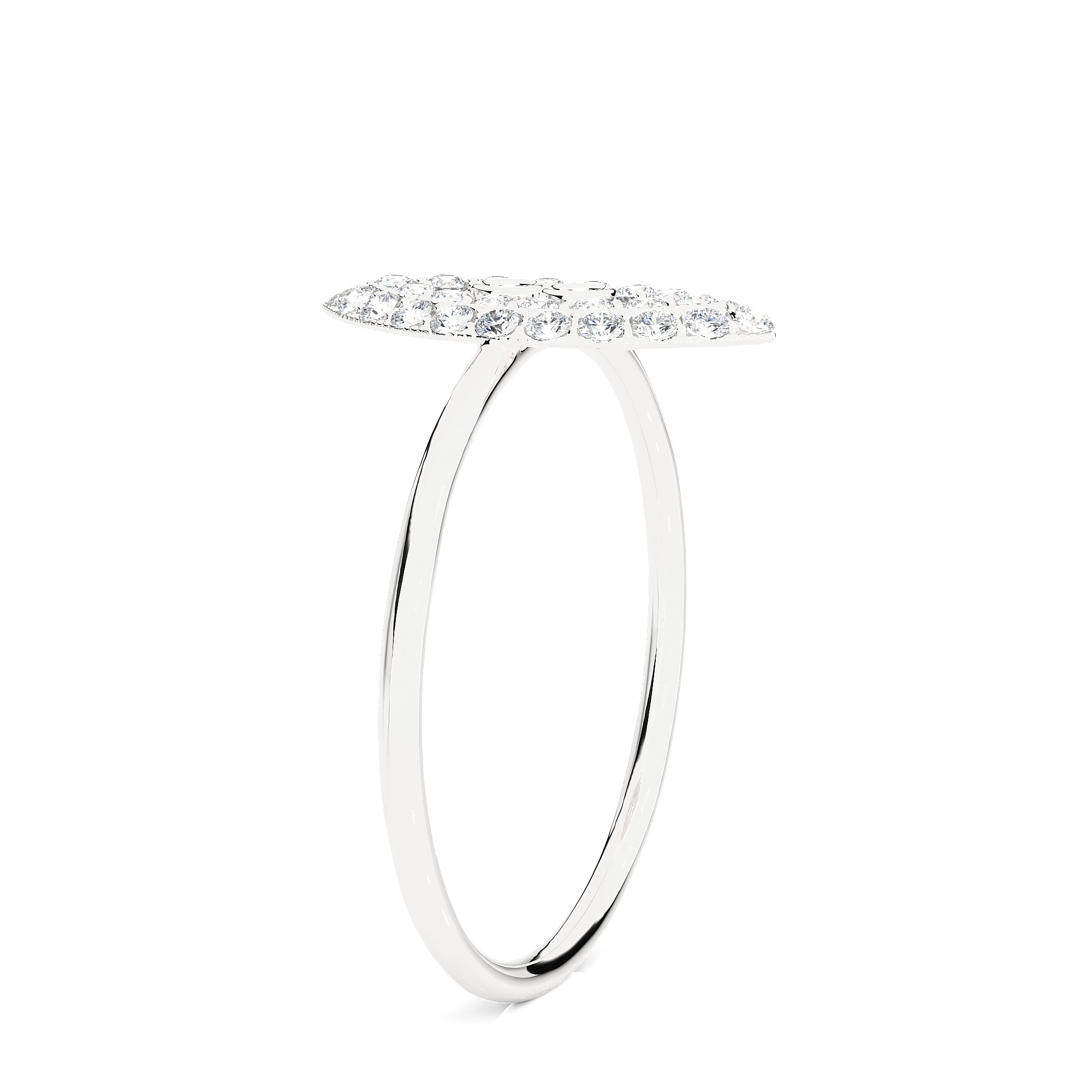 Light Minimalist Diamond Ring 3D print model_7