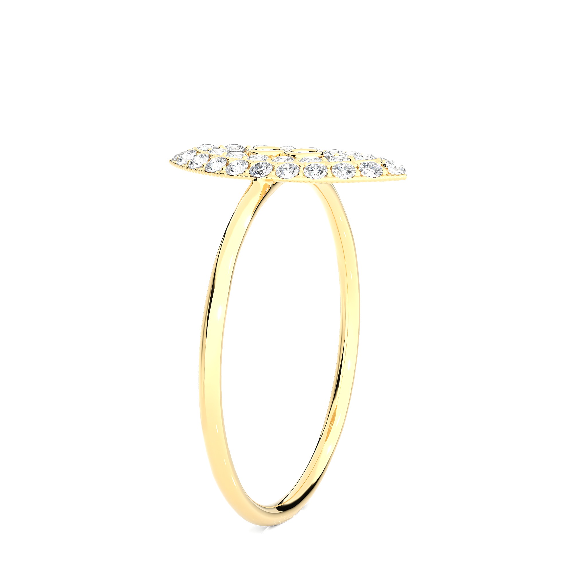 Light Minimalist Diamond Ring 3D print model_6