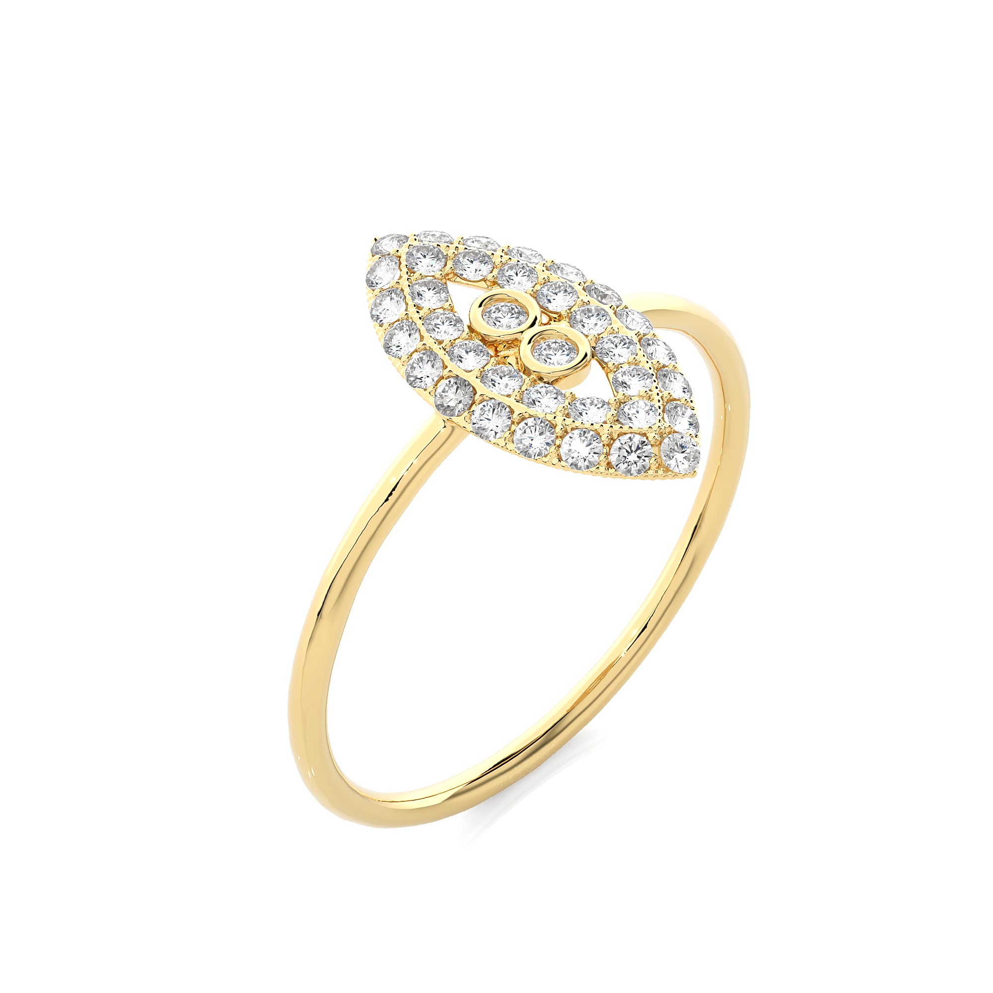 Light Minimalist Diamond Ring 3D print model_4