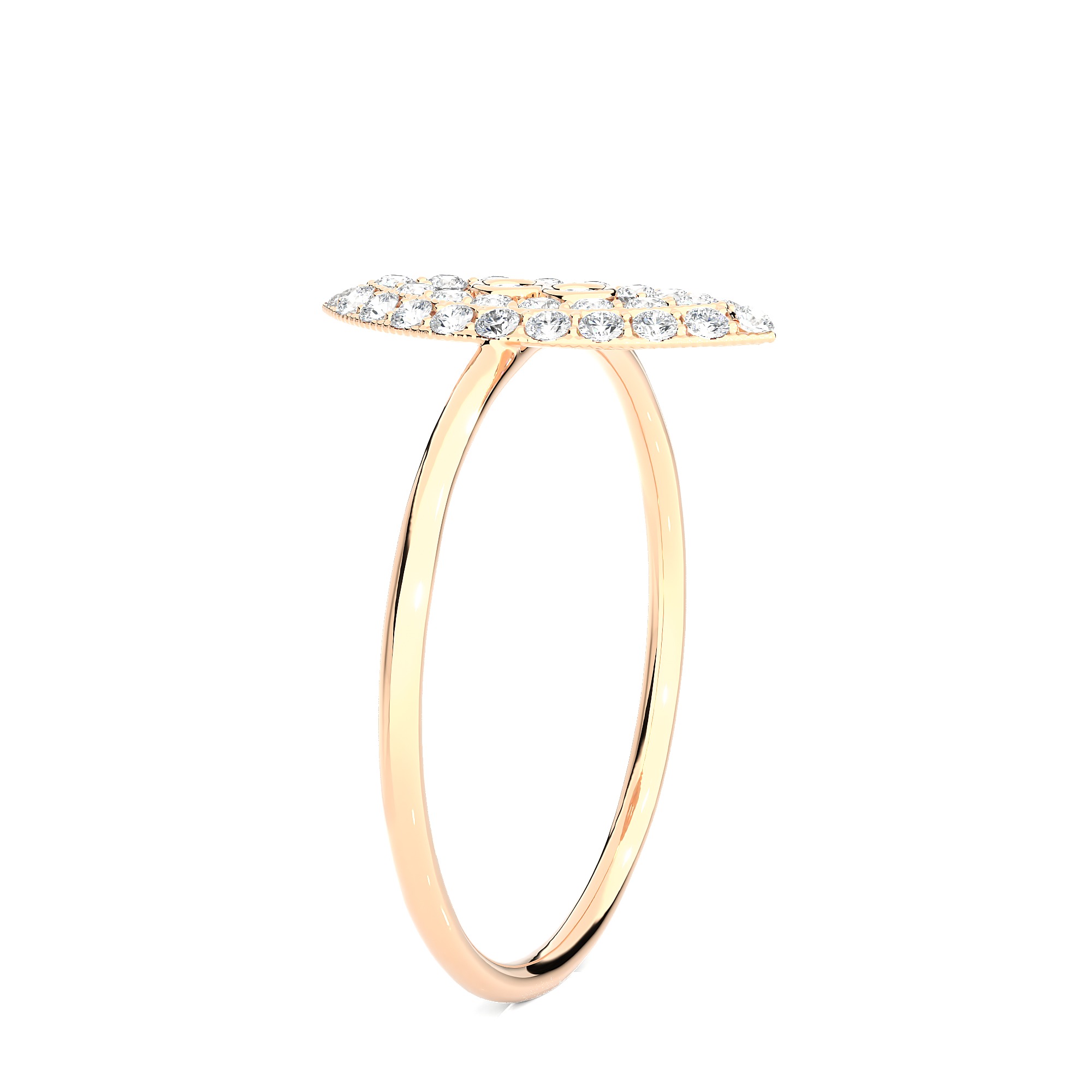 Light Minimalist Diamond Ring 3D print model_1
