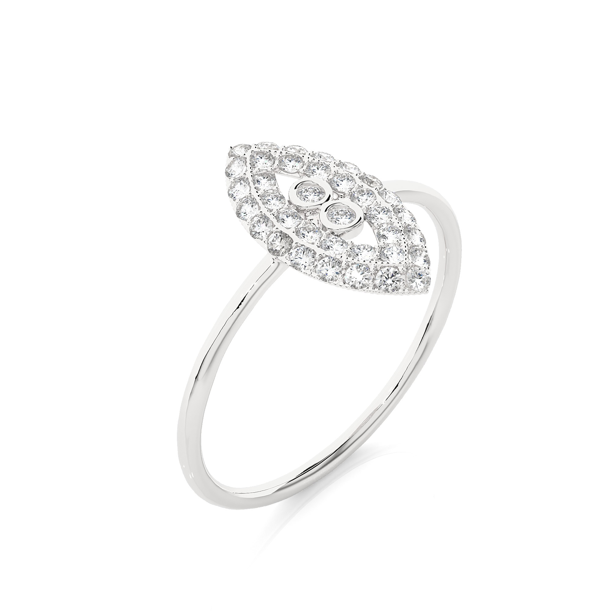 Light Minimalist Diamond Ring 3D print model_3
