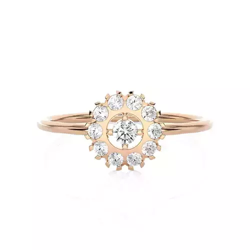 Light Minimalist Diamond Ring