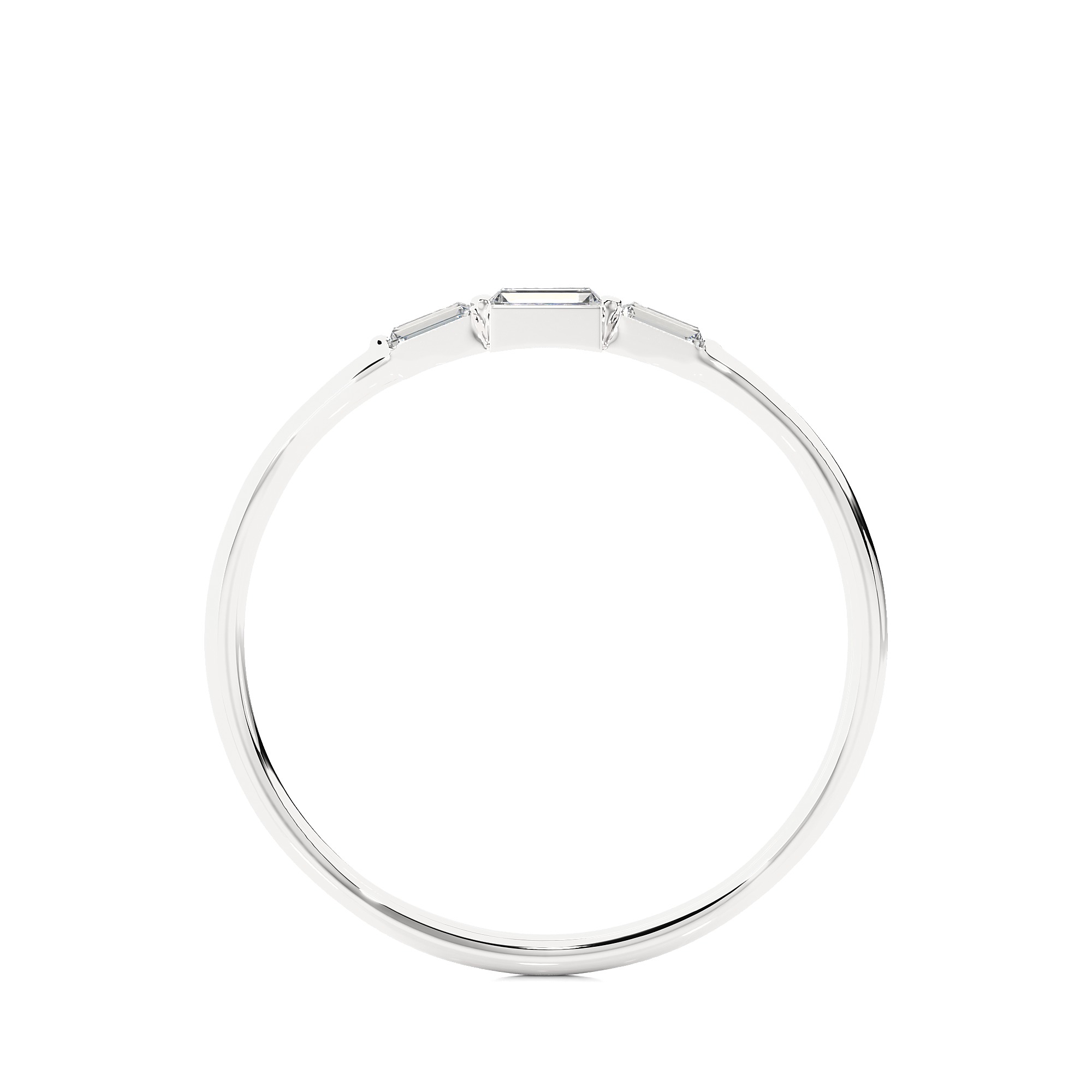 Light Minimalist Diamond Ring 3D print model_2