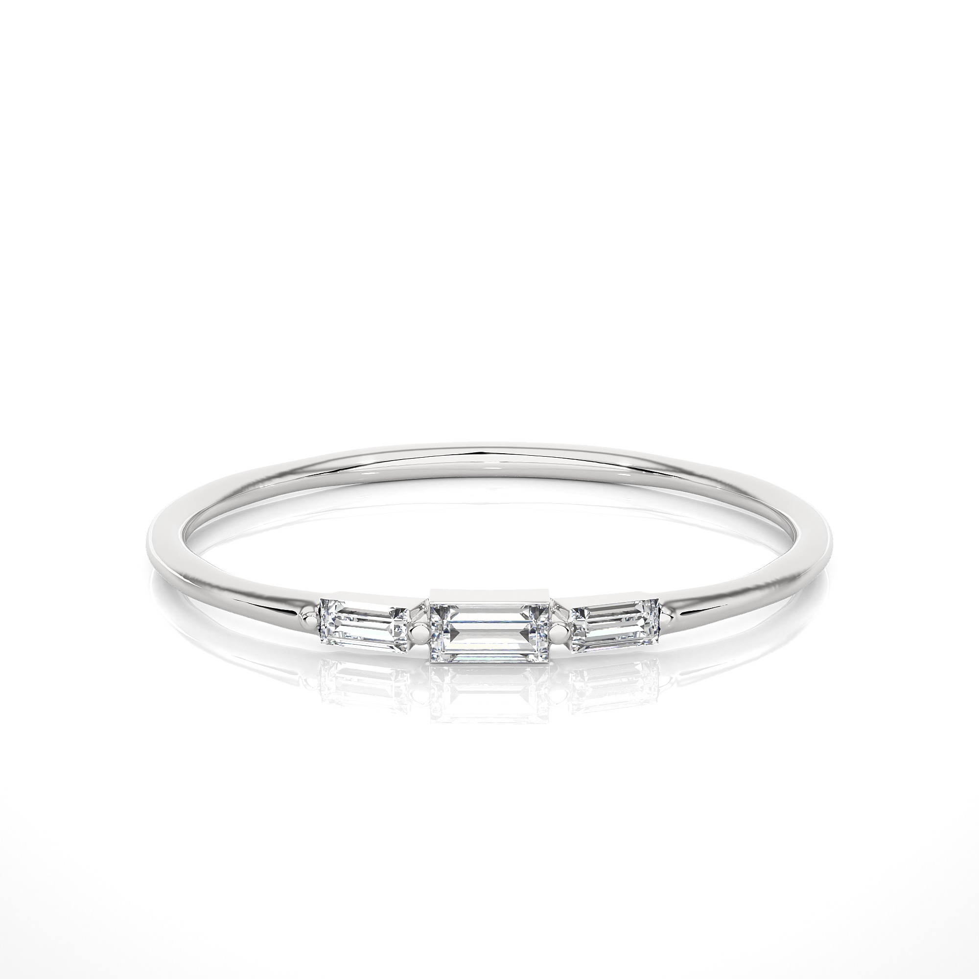 Light Minimalist Diamond Ring 3D print model_4