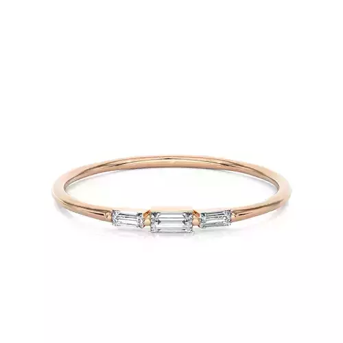 Light Minimalist Diamond Ring