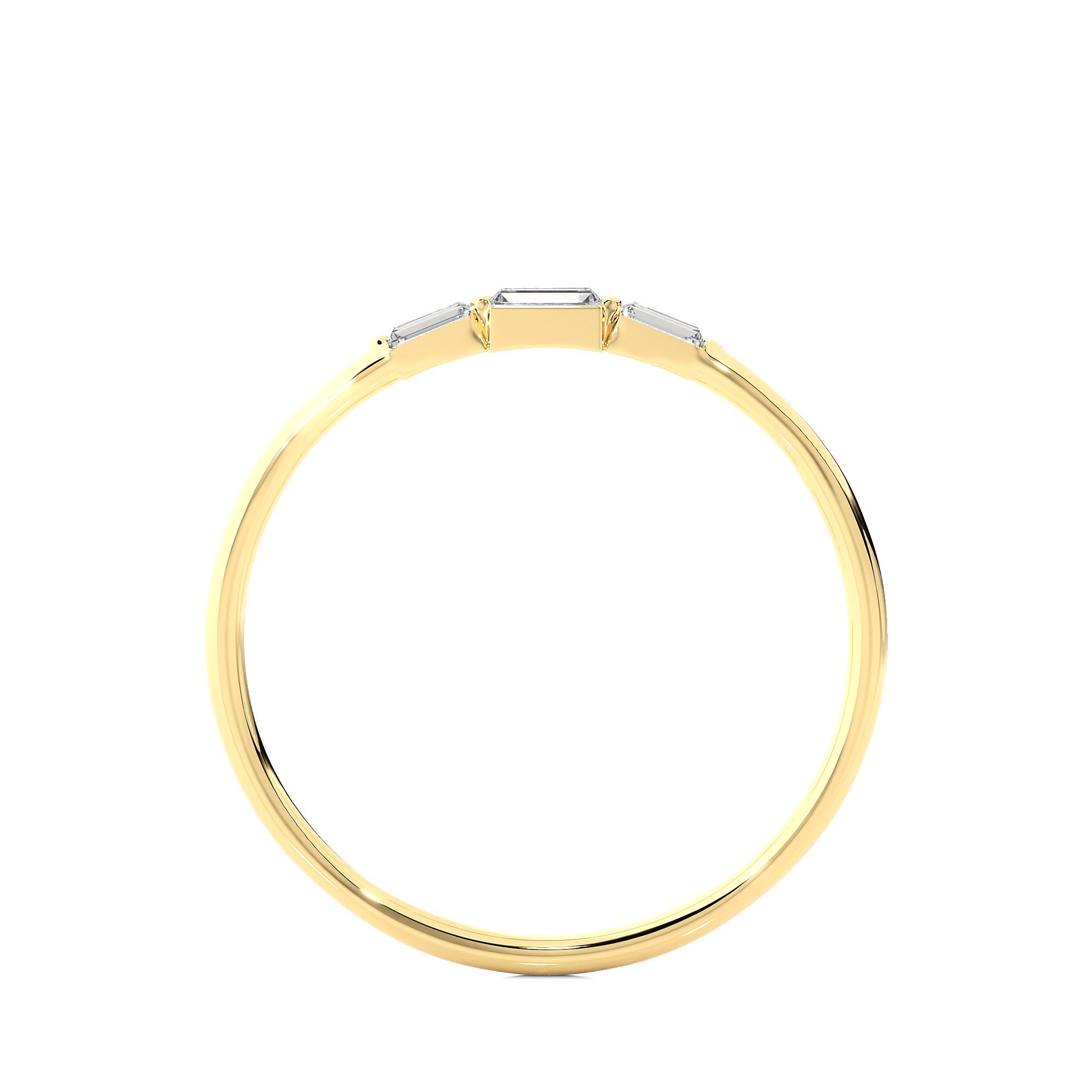 Light Minimalist Diamond Ring 3D print model_3