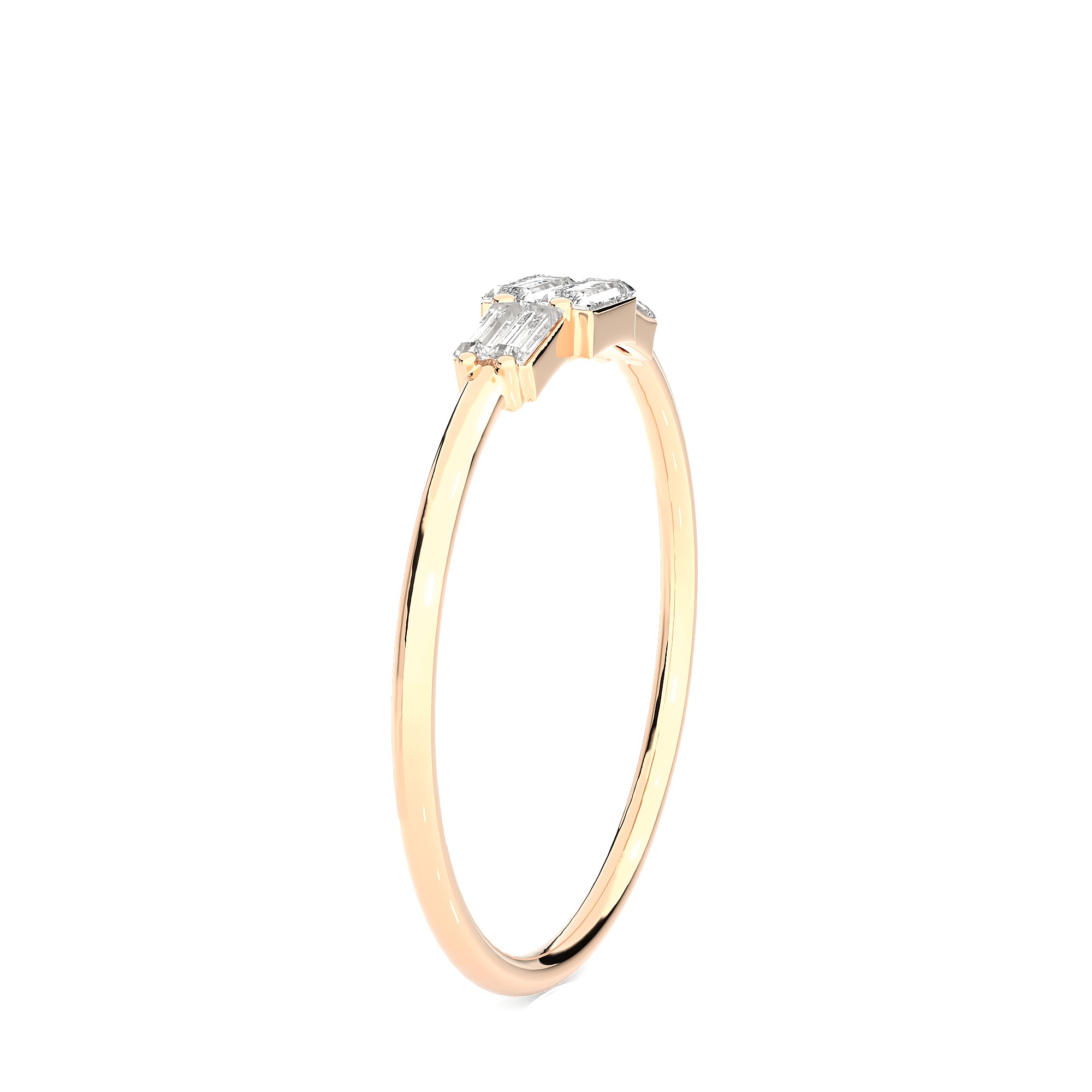 Light Minimalist Diamond Ring 3D print model_2