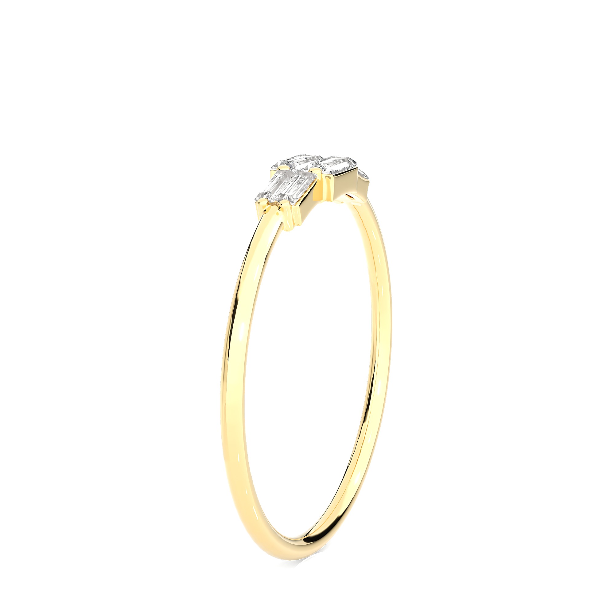 Light Minimalist Diamond Ring 3D print model_4