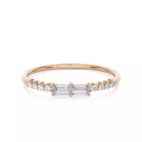 Light Minimalist Diamond Ring