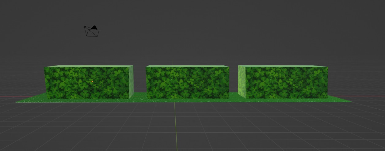 Cartoon garden grass bushes - Strips Low-poly 3D model_1