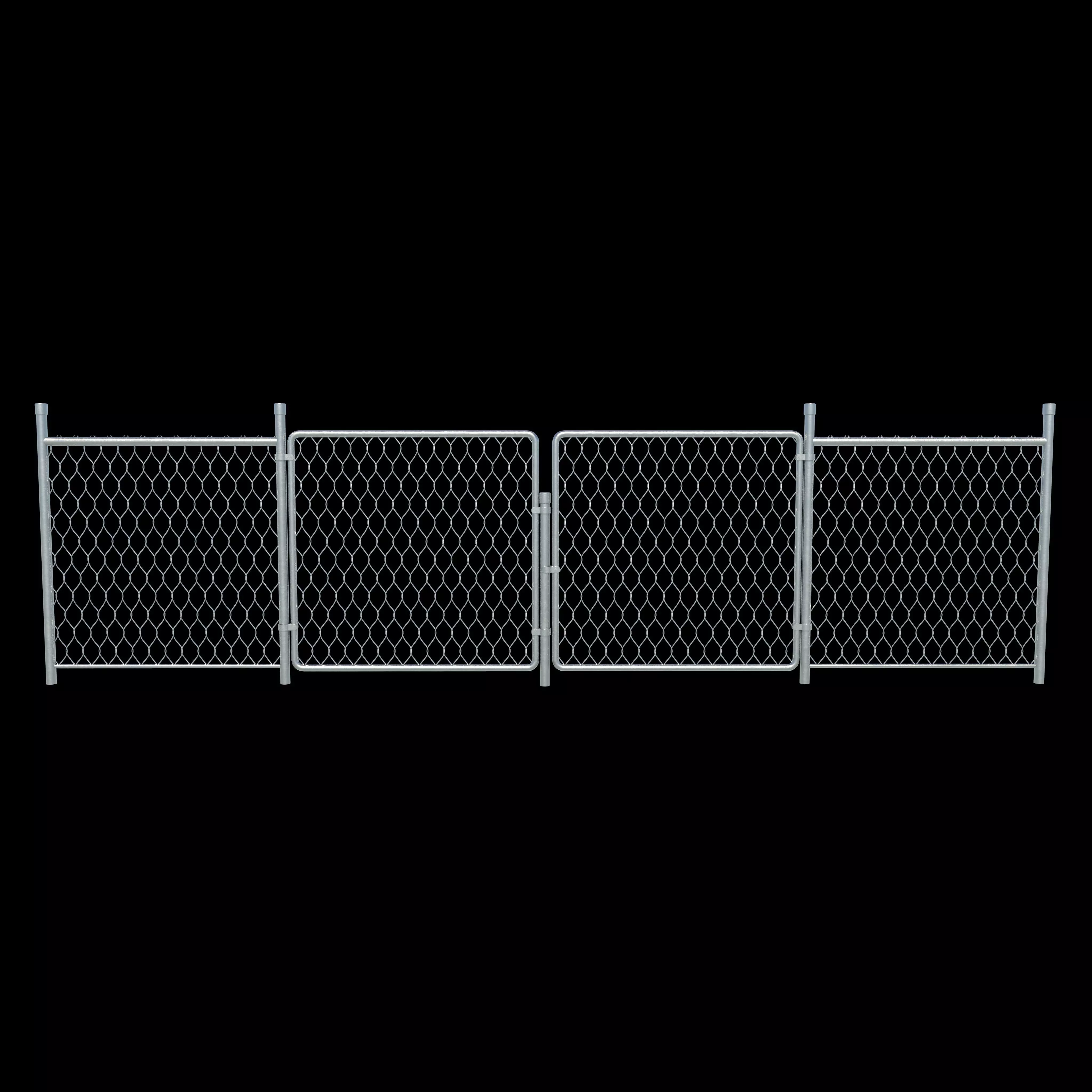 Chain Link Fence 3D model_0