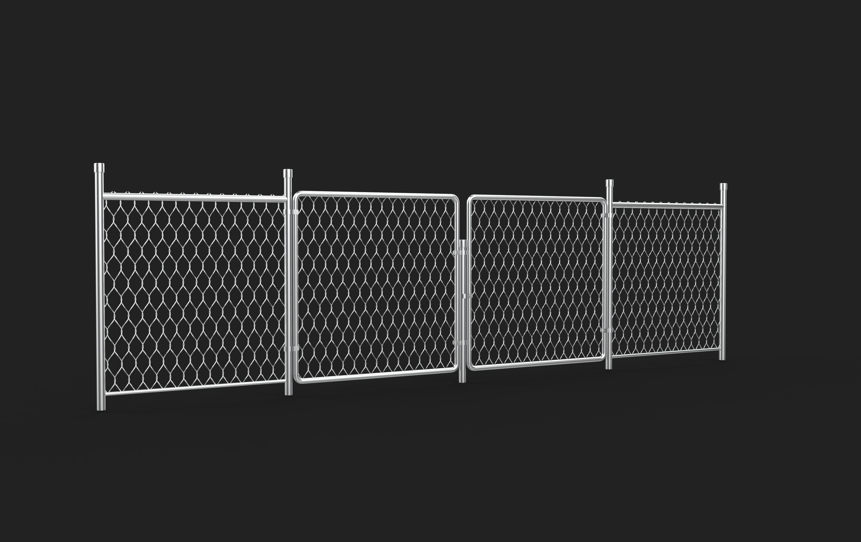 Chain Link Fence 3D model_5
