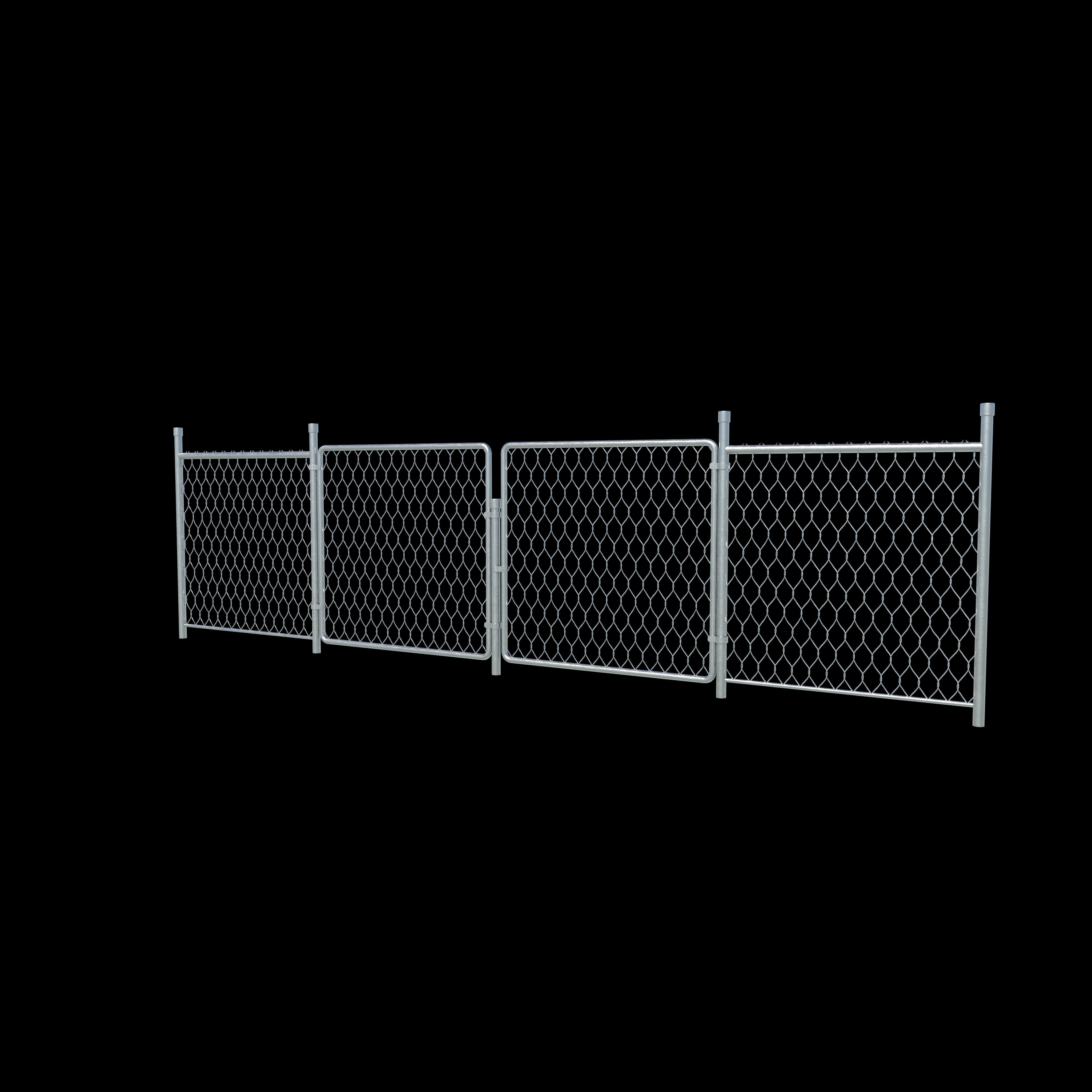 Chain Link Fence 3D model_7