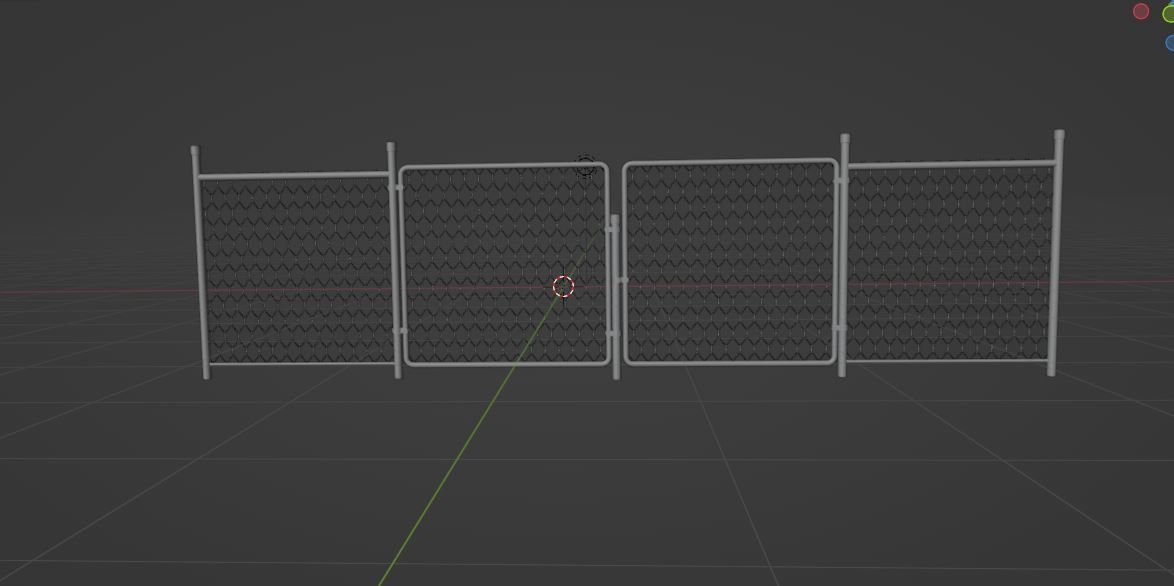Chain Link Fence 3D model_11