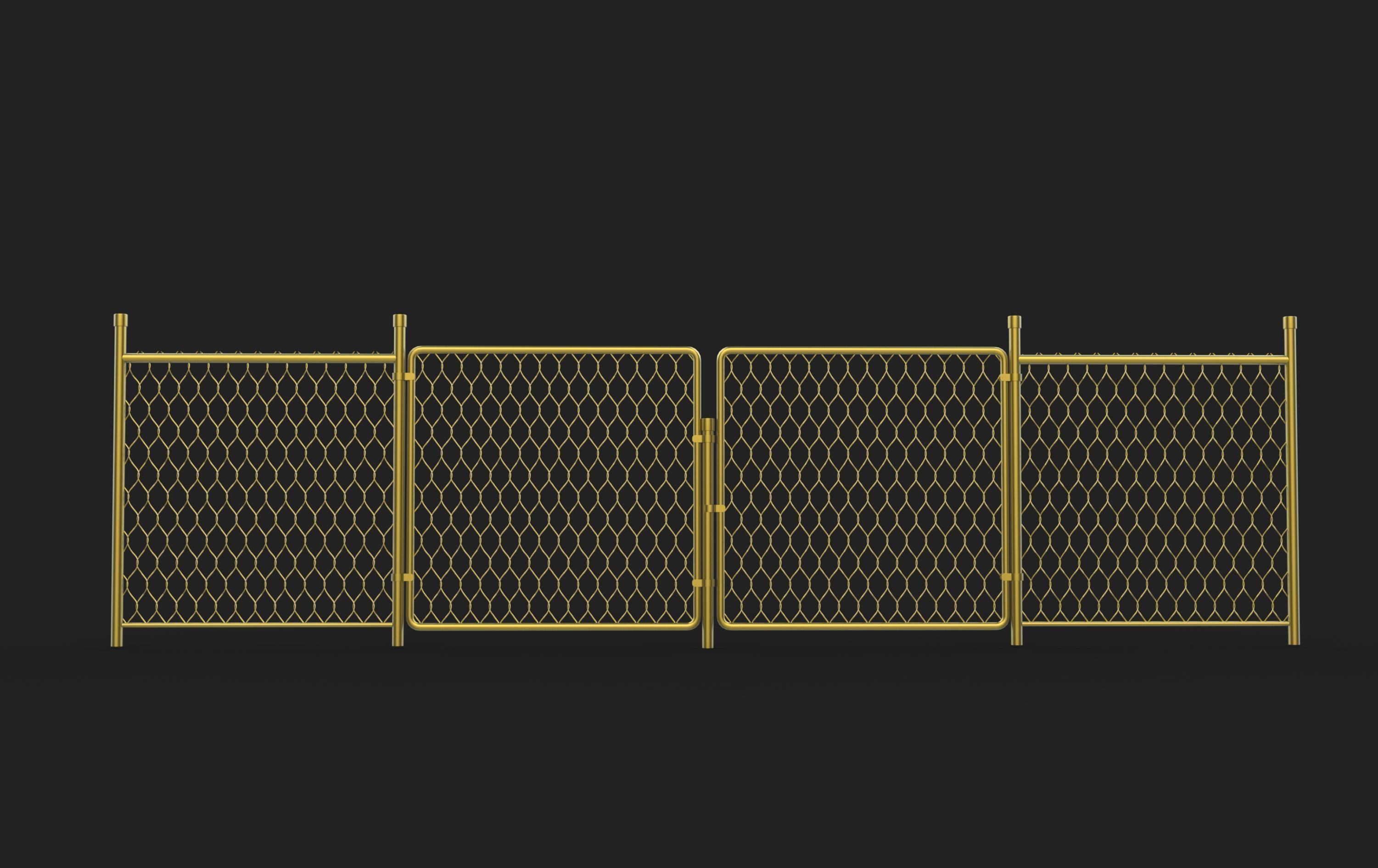 Chain Link Fence 3D model_2