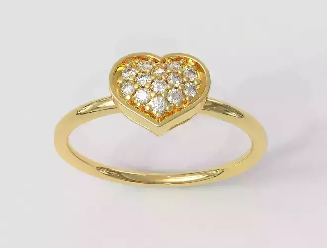 Heart Diamond Ring