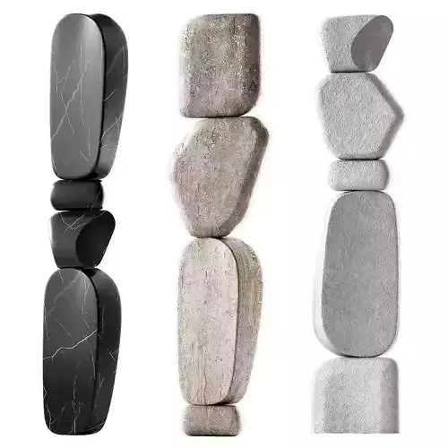 Standing Stone Pillars Modern Abstract sculpture