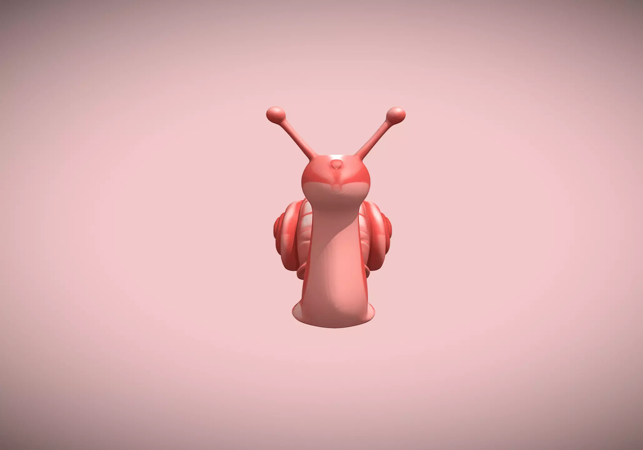 High Poly Poisonous Cherry Red Snail 3D model