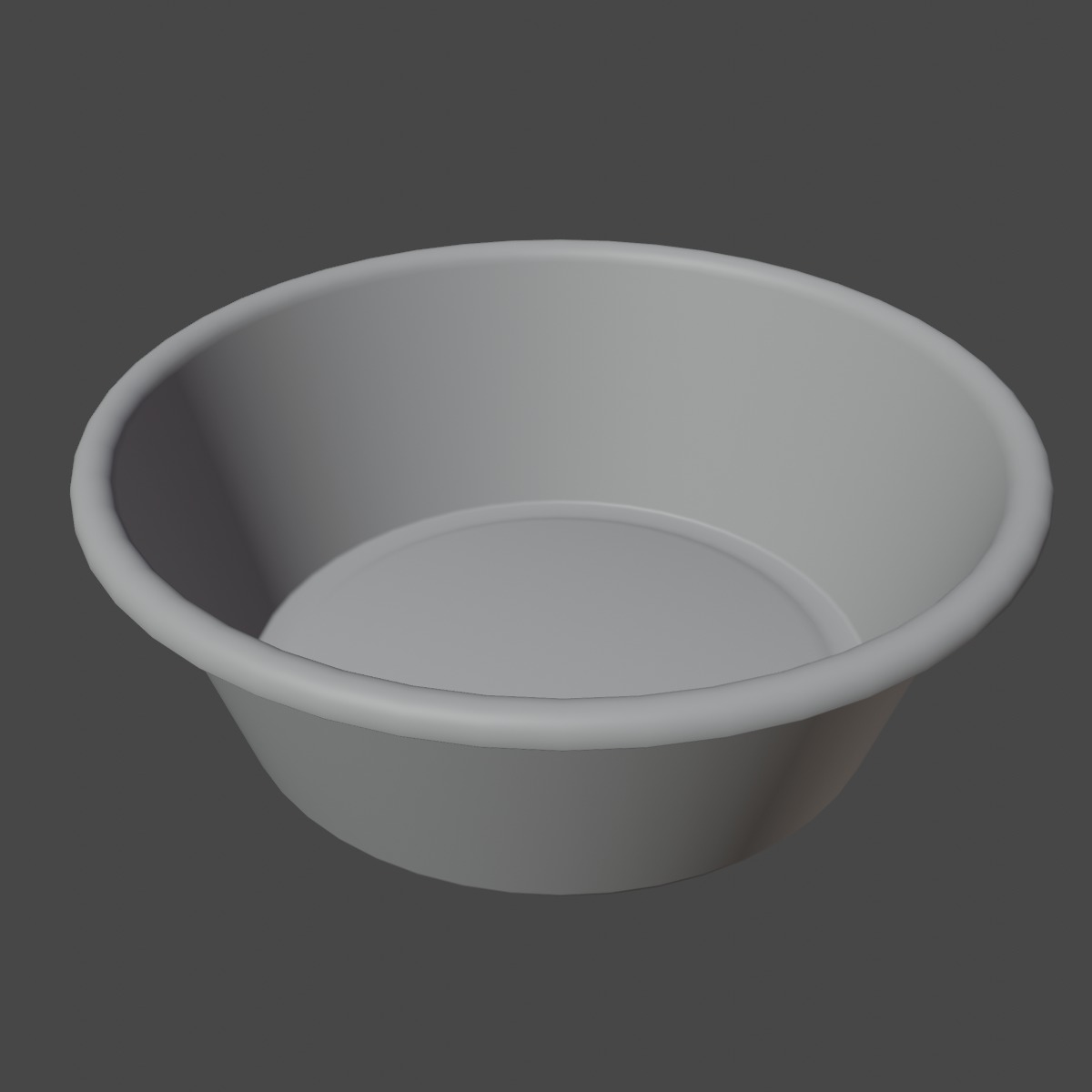 Plastic Wash Basin D 03 Low-poly 3D model_8