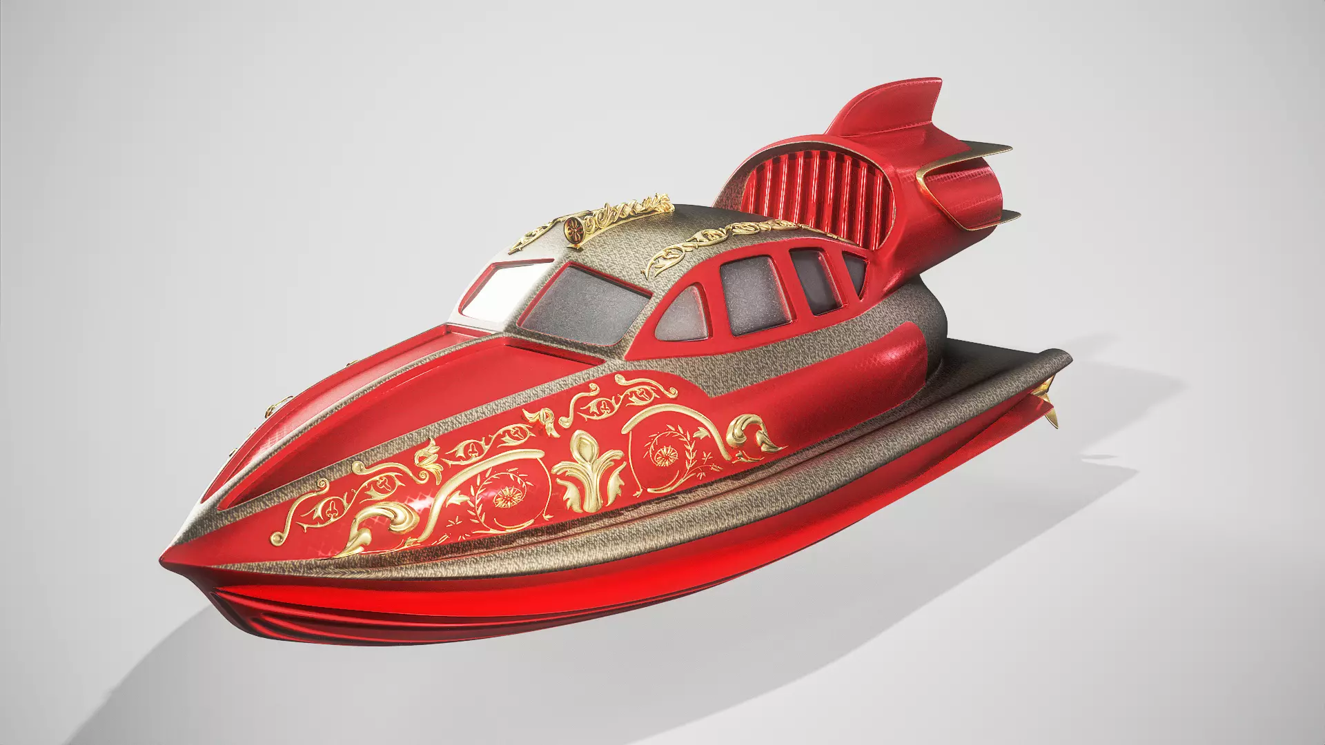Historical Airboats Watercraft 3D model_0
