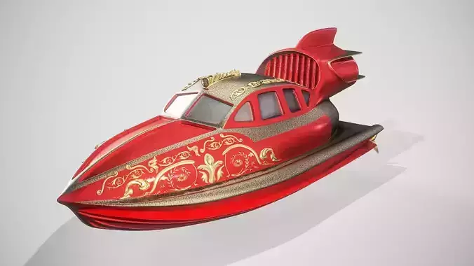 Historical Airboats Watercraft 3D model