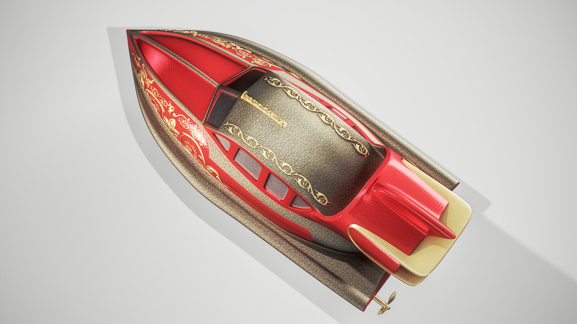 Historical Airboats Watercraft 3D model_4