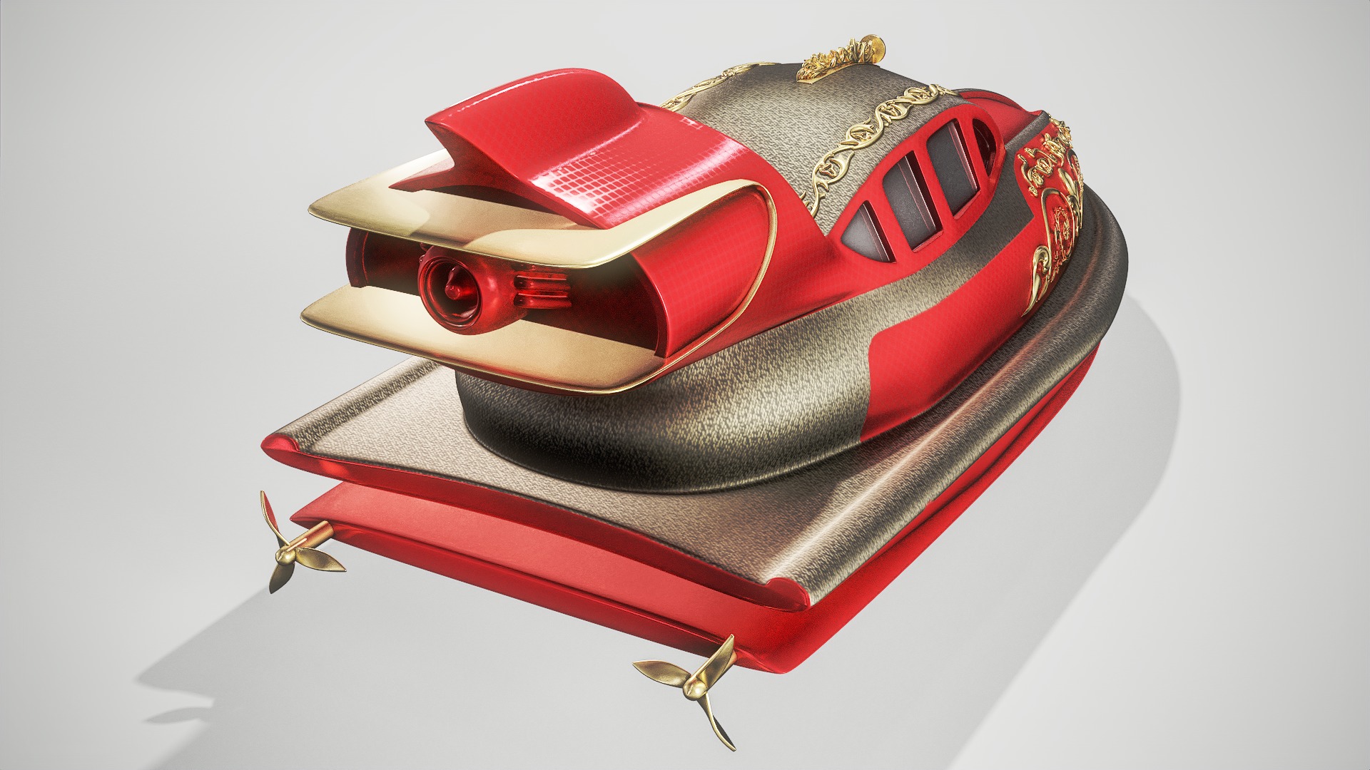Historical Airboats Watercraft 3D model_3
