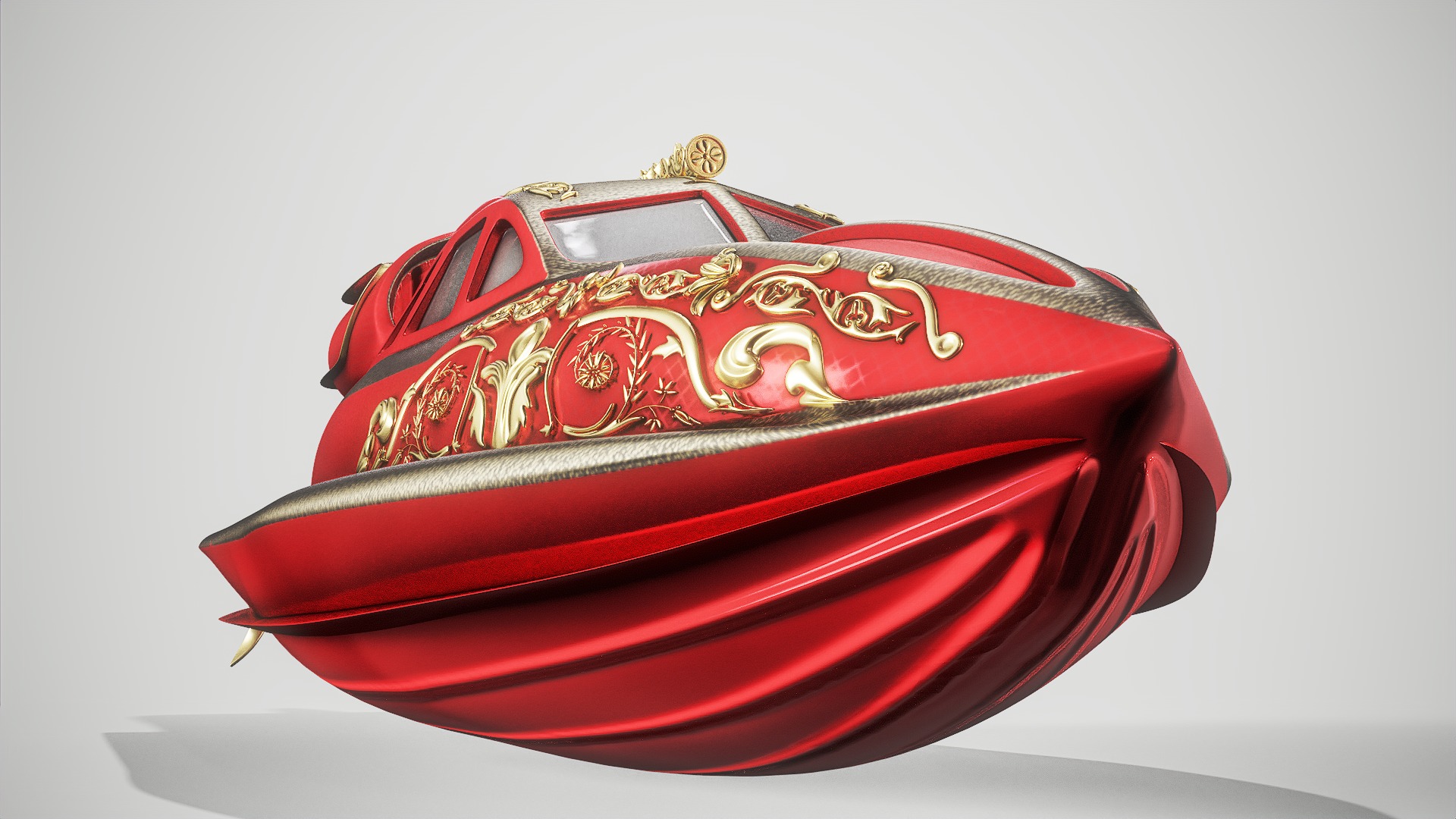 Historical Airboats Watercraft 3D model_2