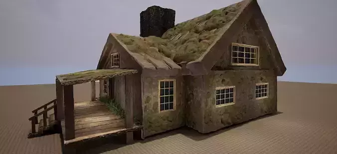 Wooden Village House Free 3D model