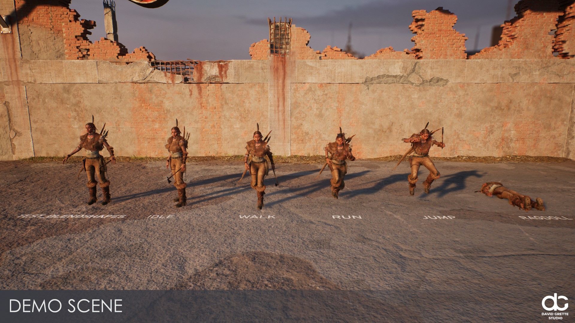 Adventure Character Kiona from Pack 2 Low-poly 3D model_20