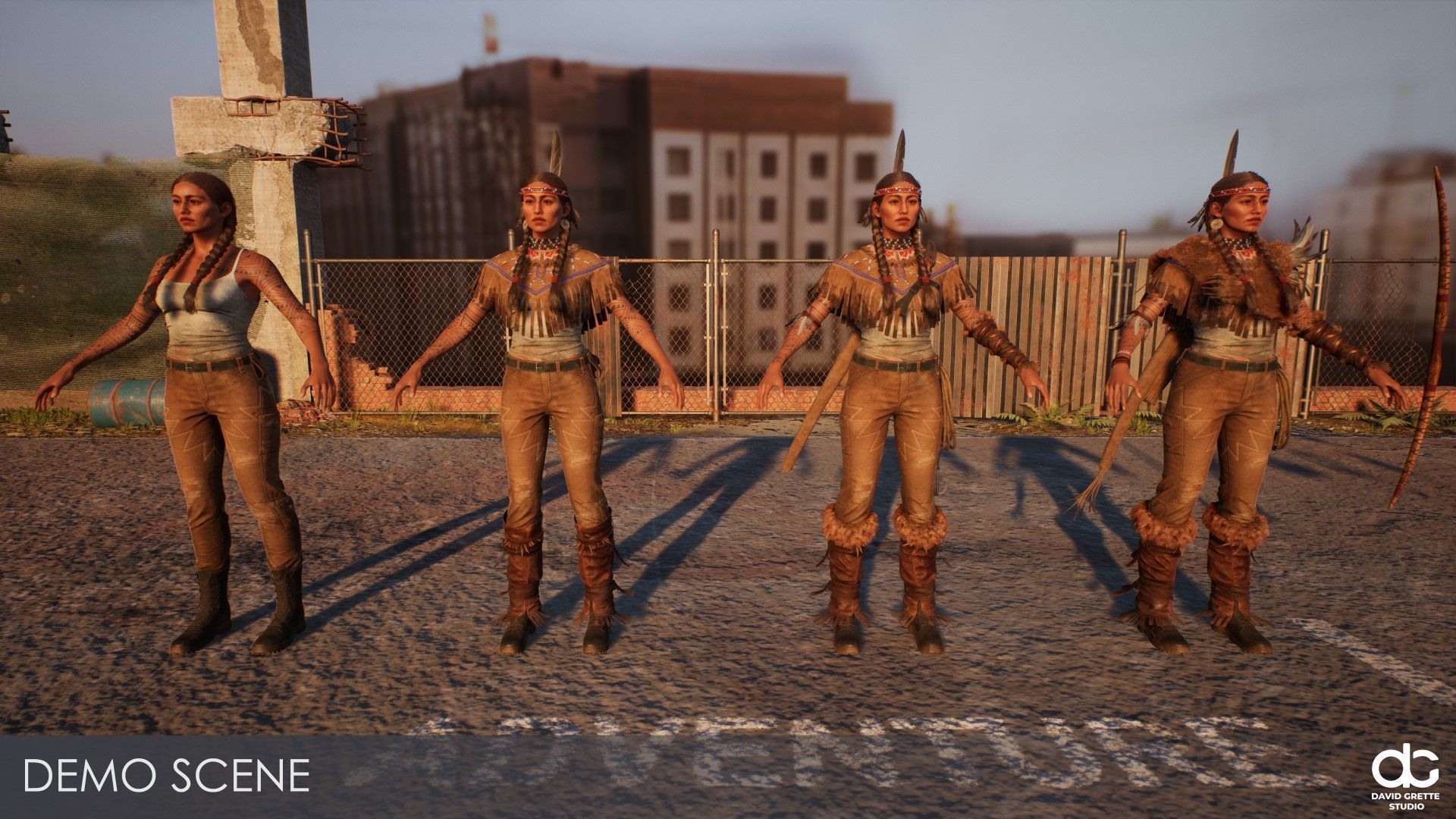 Adventure Character Kiona from Pack 2 Low-poly 3D model_21