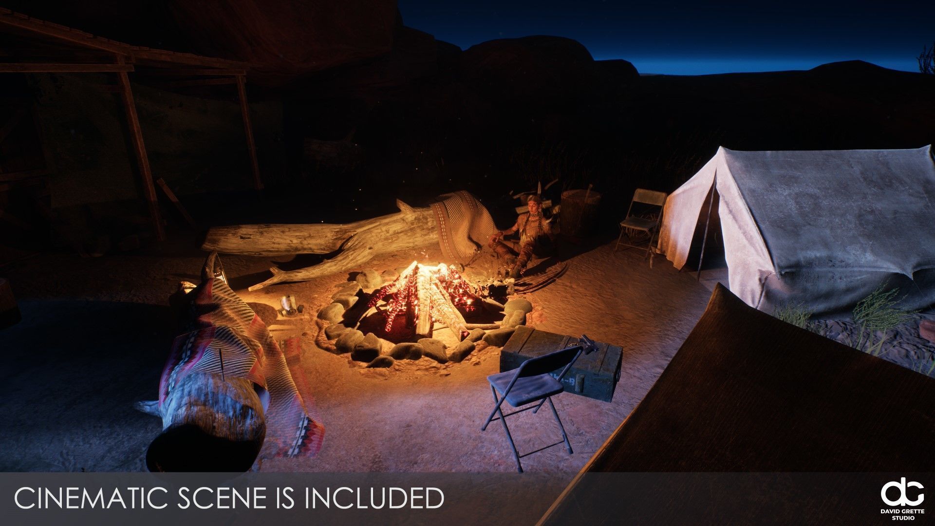 Adventure Character Kiona from Pack 2 Low-poly 3D model_9