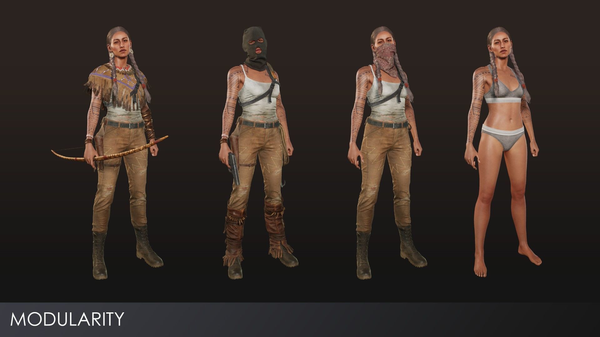 Adventure Character Kiona from Pack 2 Low-poly 3D model_5