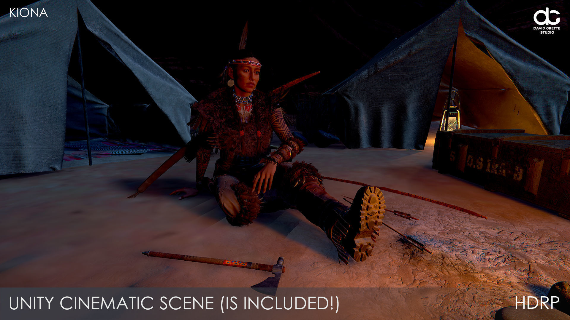 Adventure Character Kiona from Pack 2 Low-poly 3D model_26