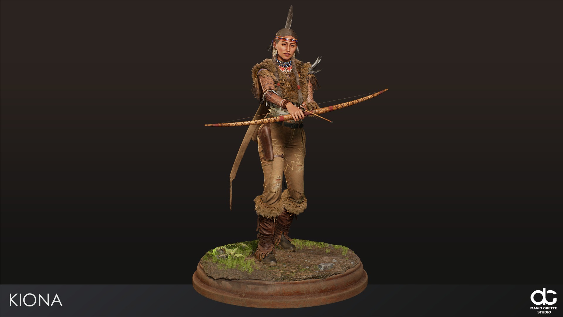 Adventure Character Kiona from Pack 2 Low-poly 3D model_3