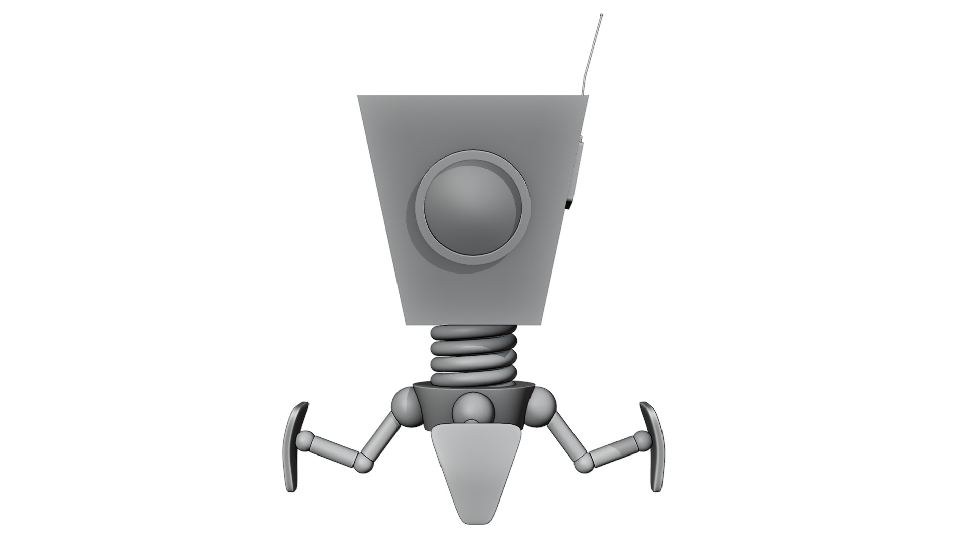 Low robot Low-poly 3D model_9
