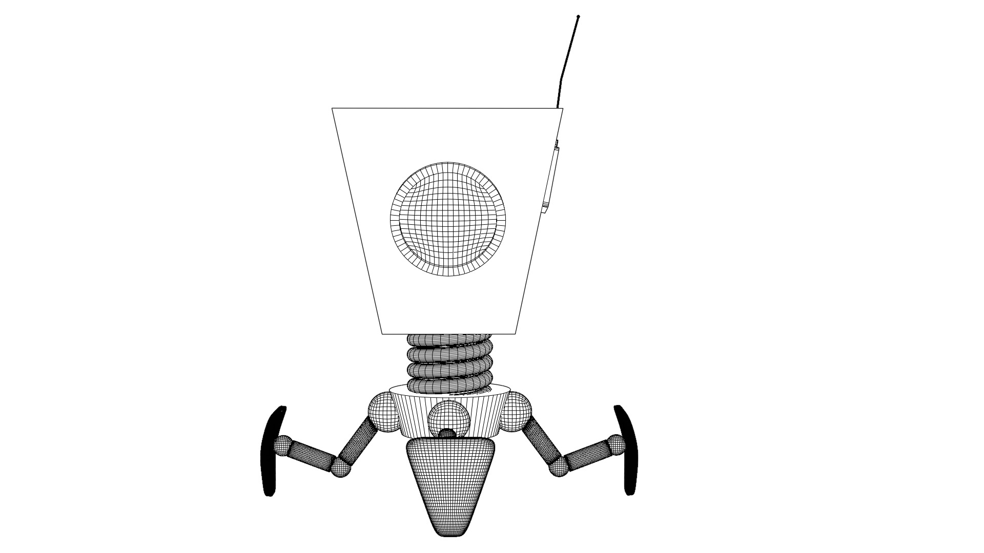 Low robot Low-poly 3D model_21