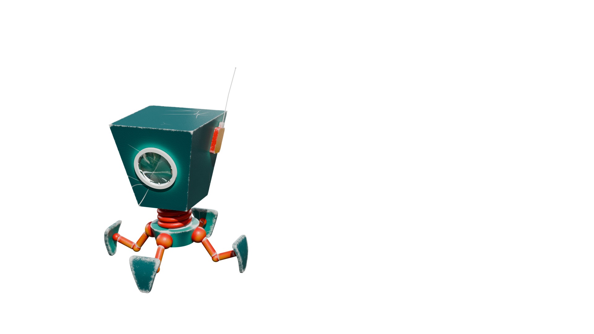 Low robot Low-poly 3D model_8