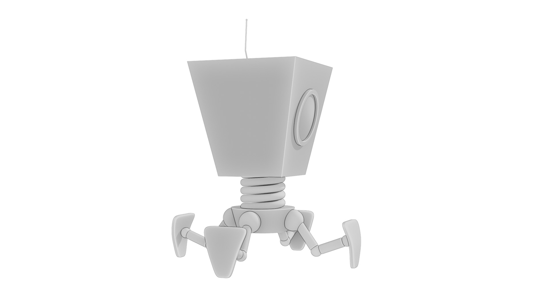 Low robot Low-poly 3D model_17
