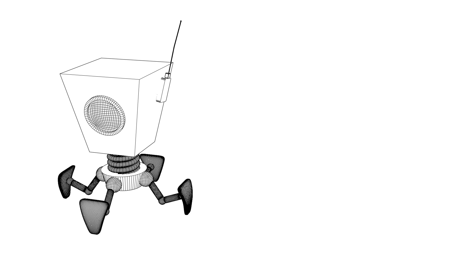 Low robot Low-poly 3D model_19