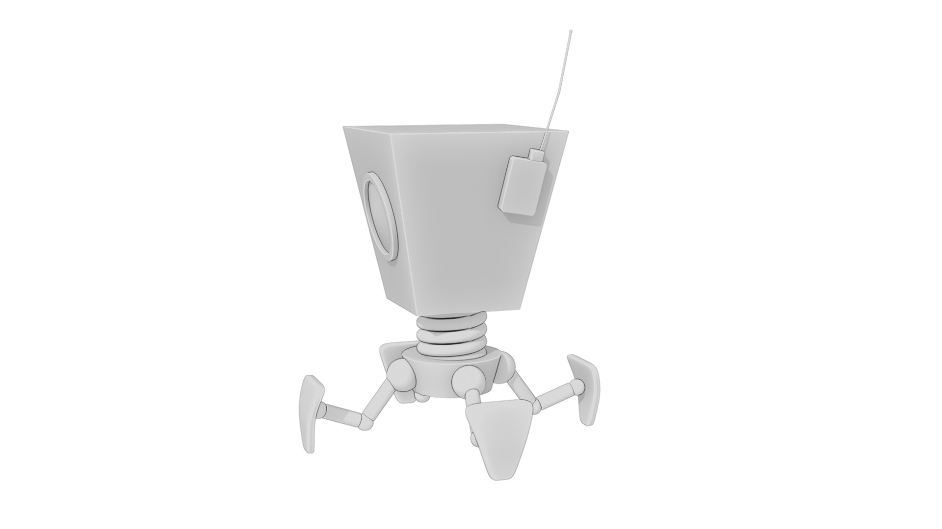 Low robot Low-poly 3D model_18